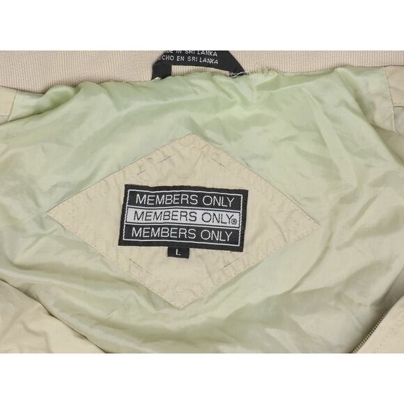 80s Vintage Members Only Retro Mod Bomber Brown Tan Windbreaker Jacket M - Picture 8 of 8